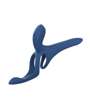Pleasure Pivot App-Controlled Couples Vibrators - Navy Blue