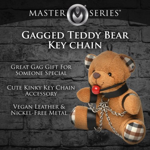 MASTER SERIES GAGGED TEDDY BEAR KEYCHAIN