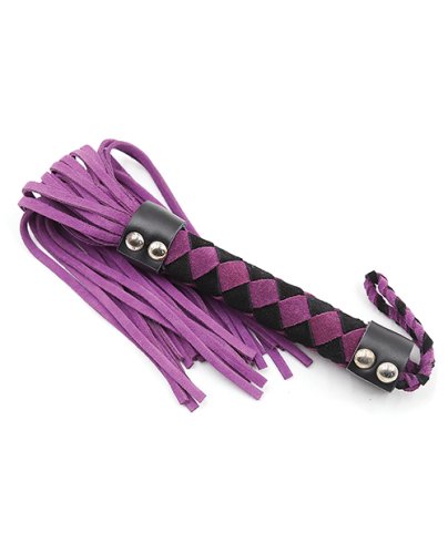 Plesur 15\" Leather Flogger - Purple