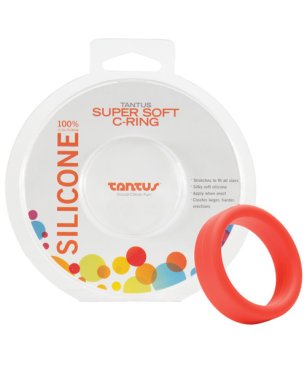 Tantus 1.5" Supersoft C Ring - Crimson