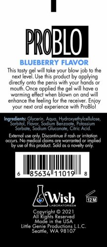 PROBLO ORAL PLEASURE GEL BLUEBERRY 1.5 OZ