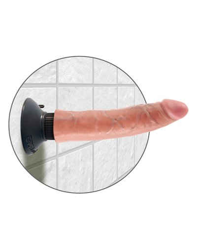 King Cock 7\" Vibrating Cock - Flesh