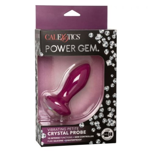 POWER GEM VIBRATING PETITE CRYSTAL PROBE- PURPLE