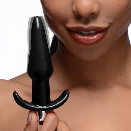 FRISKY THRILLING NOIR SMOOTH VIBRATING ANAL PLUG BLACK