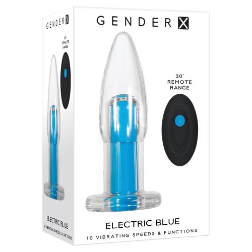 Gender-X Electric Blue Vibrating Plug