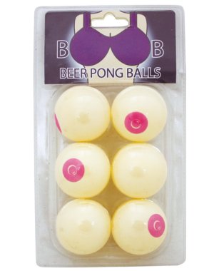 Boob Beer Pong Balls - Pack of 6