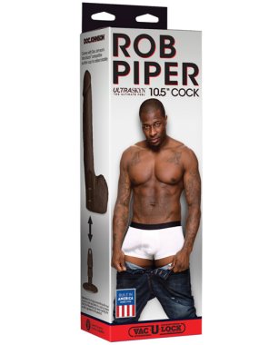 Rob Piper Cock w/Balls & Suction Cup - Chocolate