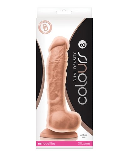 Colours Dual Density 8\" Dildo - White