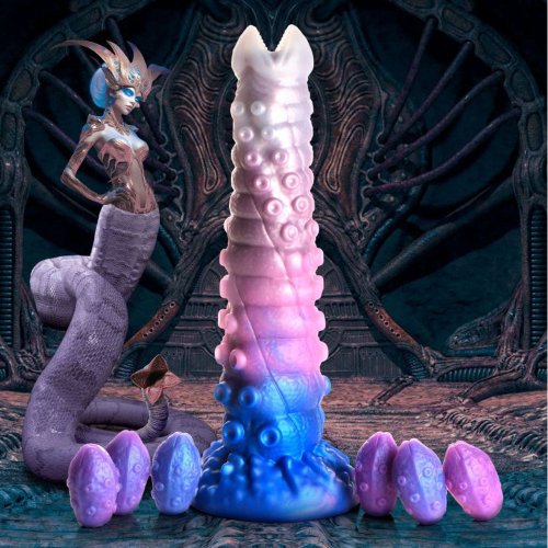 Tenta-Queen Ovipositor Large Dildo &Eggs