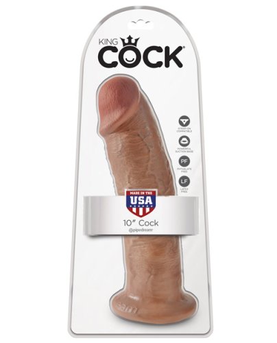 King Cock 10\" Cock - Tan