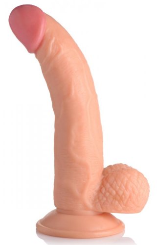 POP 7.5IN DILDO W/ BALLS LIGHT