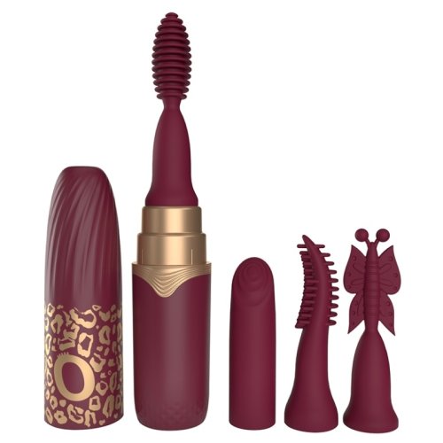 RECHARGEABLE VIBRATING LIPSTICK - MERLOT