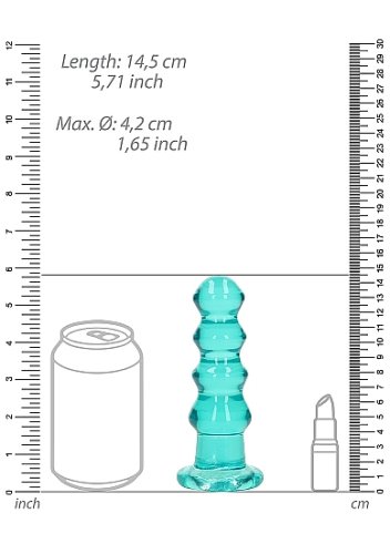 REALROCK CURVY DILDO OR BUTT PLUG TURQUOISE