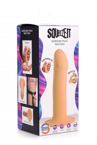 Squeezable Phallic Dildo - Light