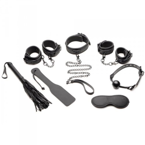 10 Pc. BDSM Bondage Set Beginners Bondage Kit Wrist Ancle Cuffs, Leash,  Whip, Nipple Clamps, Blindfold, Bondage Rope, -  Canada
