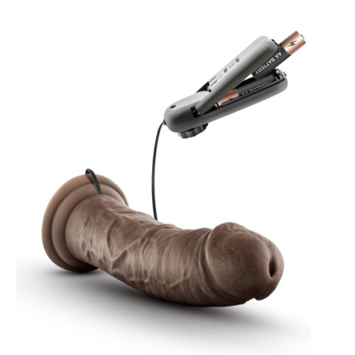 DR SKIN DR JOE 8IN VIBRATING COCK W/ SUCTION CUP CHOCOLATE