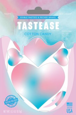 TASTEASE COTTON CANDY EDIBLE NIPPLE PASTIES & PECKER WRAPS