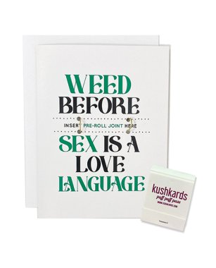 Weed Before Sex Greeting Card w/Matchbook
