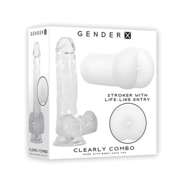 Gender-X Clearly Combo Dildo & Stroker *