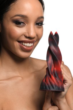 CREATURE COCKS HELL KISS TWISTED SILICONE DILDO