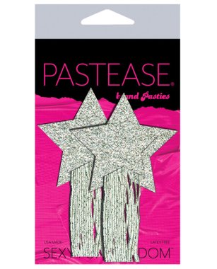 Pastease Tassle Glitter Stars - Silver O/S