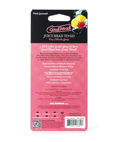 GoodHead Juicy Head Dry Mouth Spray To Go - .30 oz Pink Lemonade