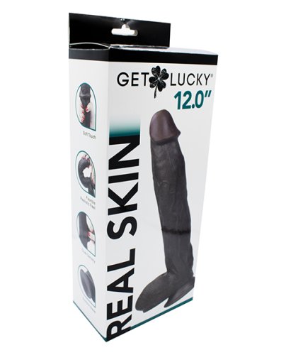 Get Lucky 12\" Real Skin Series - Dark Brown