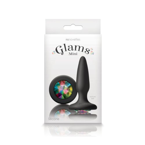 Glams Mini - Black w Rainbow Gem