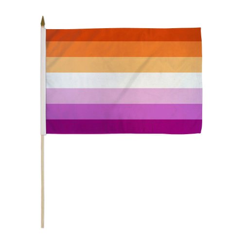 Lesbian Sunset 12\" x 18\" Stick Flag
