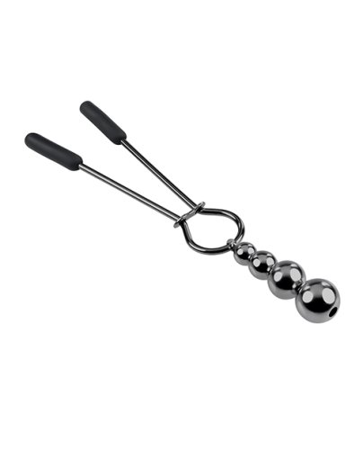 Selopa Beaded Nipple Clamps - Black Chrome