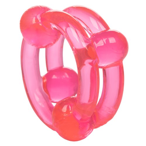 ISLAND RINGS DOUBLE STACKERS- PINK