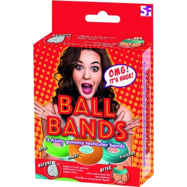 GUMMY BALL BANDS 3PK ASSORTED COLORS/FLAVORS