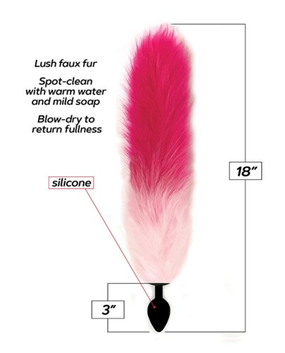 FOXY TAIL SILICONE BUTT PLUG PINK