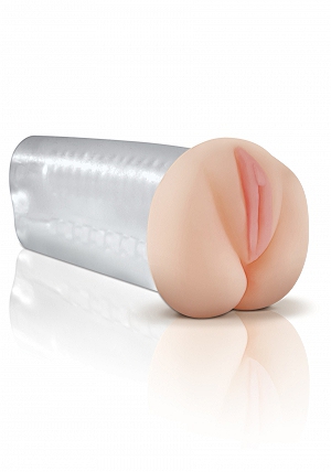 PDX EXTREME DELUXE SEE THRU STROKER CLEAR/PINK