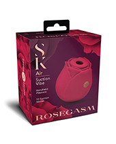 Secret Kisses Rosegasm Air Rose Bud Suction Clitoral Vibe - Red