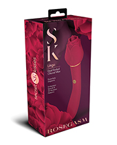 Secret Kisses Rosegasm Lingo Dual Ended Rose Bud w/Clitoral Flickering & Internal Massage - Red