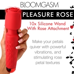 BLOOMGASM PLEASURE ROSE WAND 10X W/ ROSE ATTACHMENT