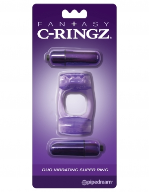 FANTASY C RINGZ DUO VIBRATING SUPER RING PURPLE