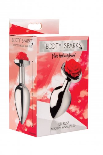 BOOTY SPARKS RED ROSE ANAL PLUG MEDIUM