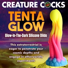 CREATURE COCKS TENTA-GLOW GLOW IN THE DARK DILDO