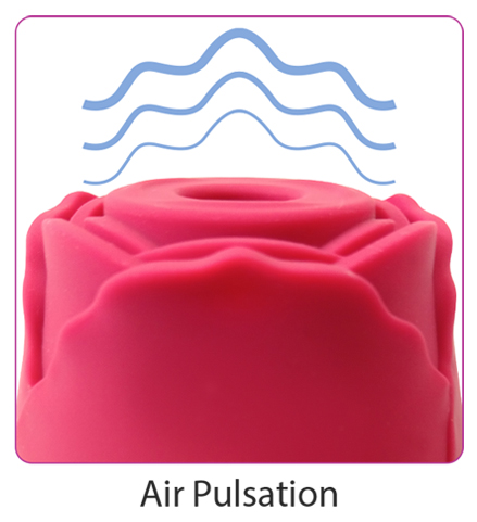 CLOUD 9 HEALTH & WELLNESS ROSE SUCTION STIMULATOR RED