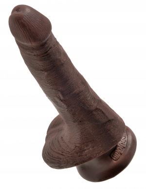 KING COCK 6 IN COCK W/BALLS BROWN