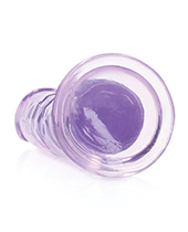 Shots RealRock Crystal Clear 6\" Straight Dildo w/Suction Cup - Purple