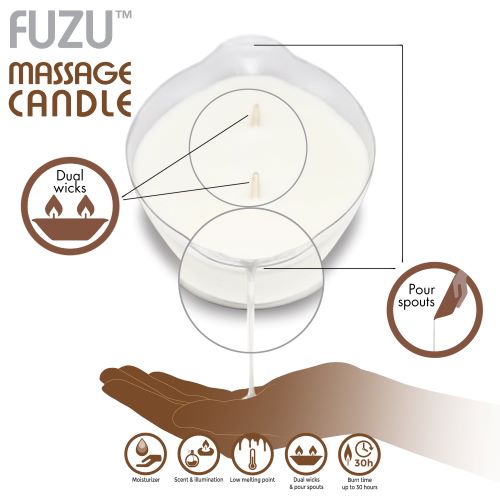 FUZU MASSAGE CANDLE WARM VANILLA SUGAR 4 OZ