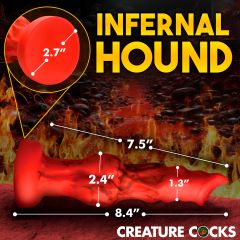 CREATURE COCKS FIRE HOUND SILICONE DILDO MEDIUM