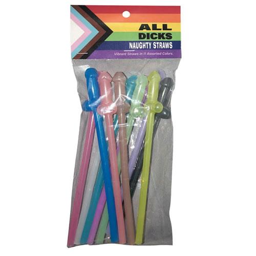 All Dicks Naughty Straws 11pcs