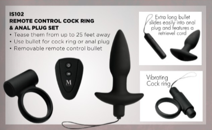 R/C Cock Ring & Anal Plug Set *